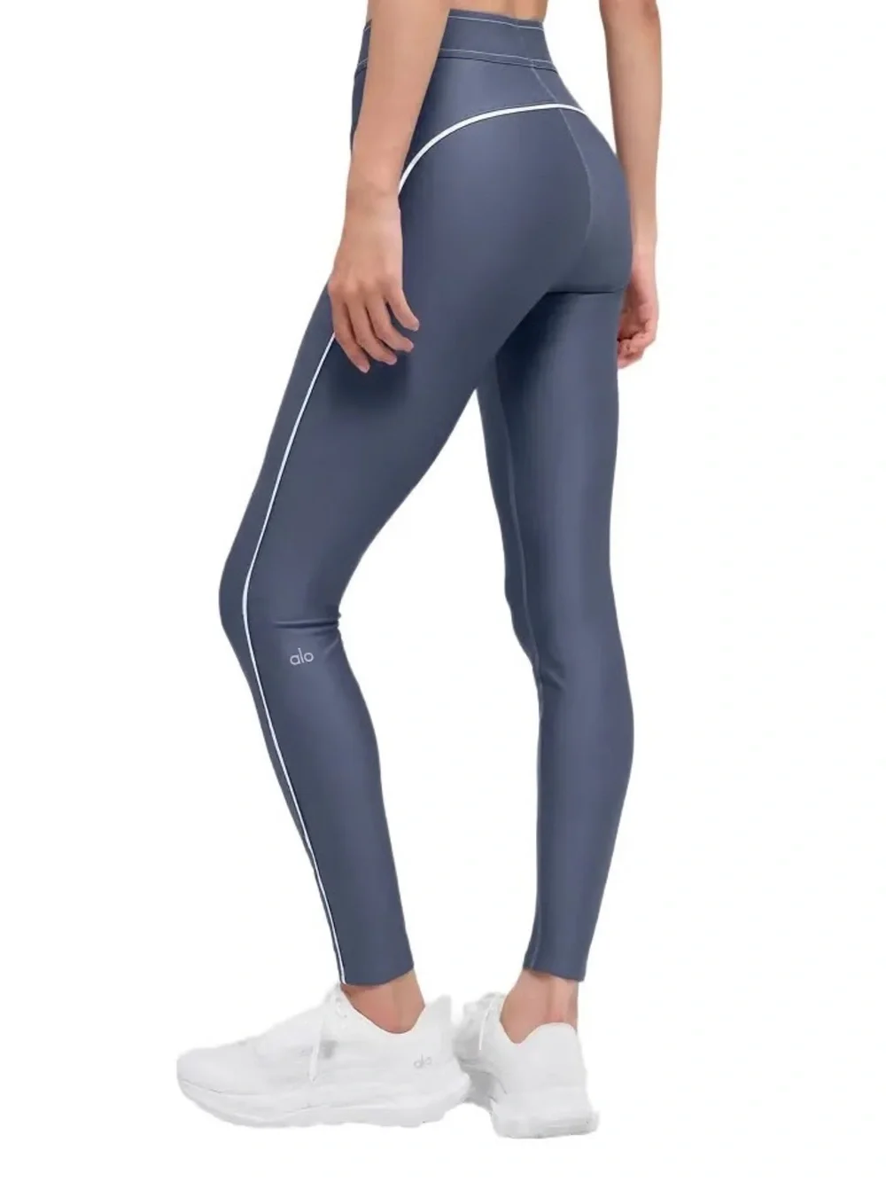 ALO Yoga Airlift High-Waist Suit Up Legging Bluestone White